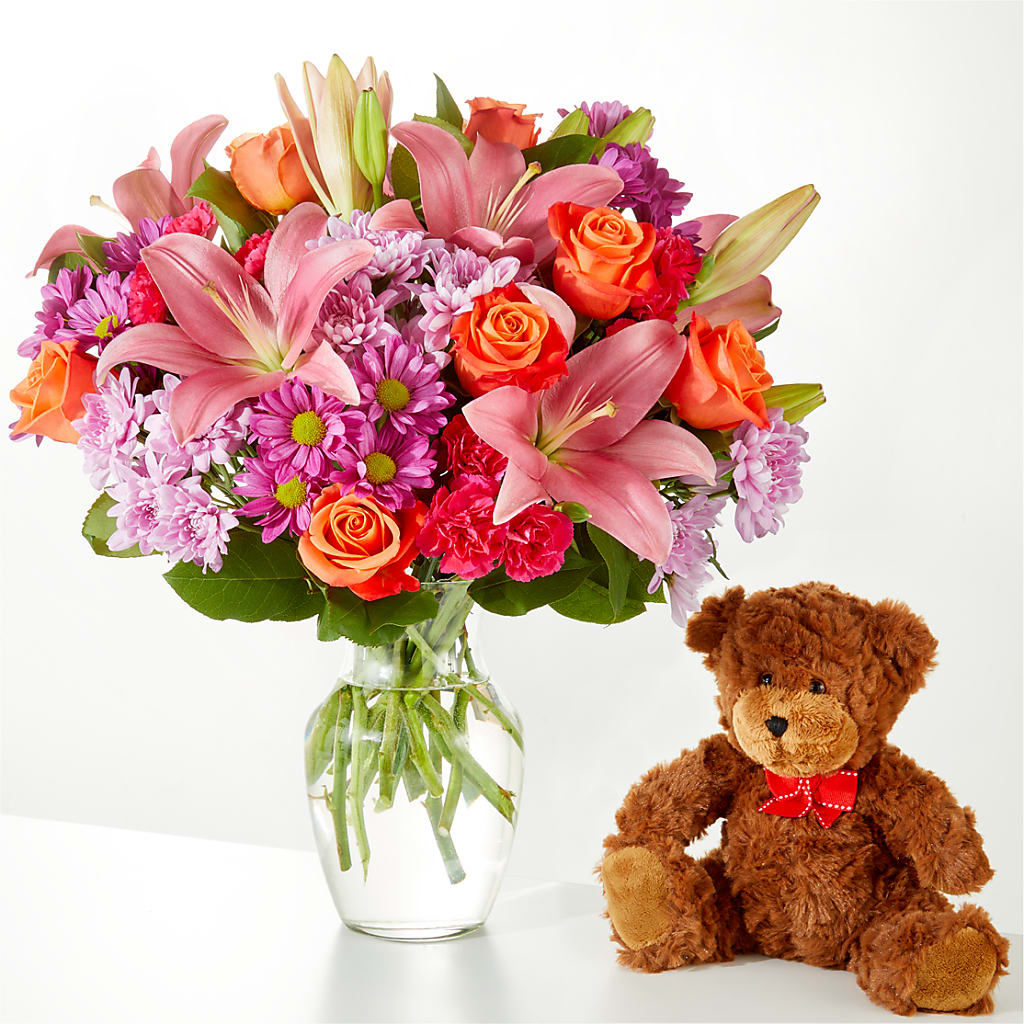 One and Only Bouquet and Bear Bundle – SOUTHERN TRADITIONS FLORAL & GIFTS, Swainsboro GA