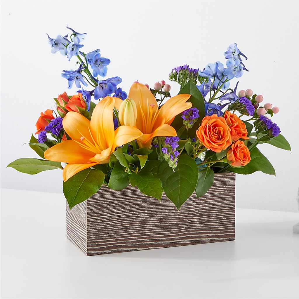 Radiant Citrus Box Bouquet – SOUTHERN TRADITIONS FLORAL & GIFTS, Swainsboro GA