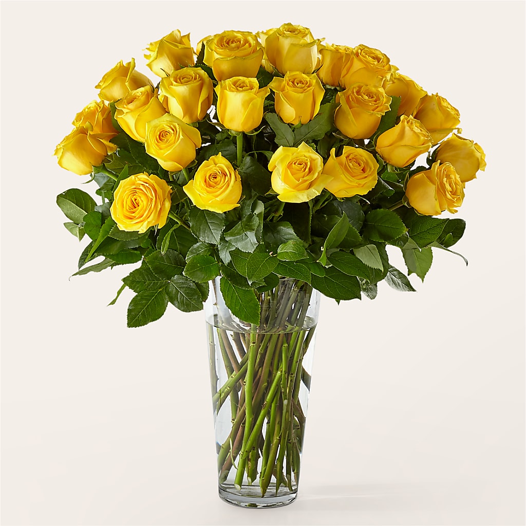 Long Stem Yellow Rose Bouquet – SOUTHERN TRADITIONS FLORAL & GIFTS, Swainsboro GA