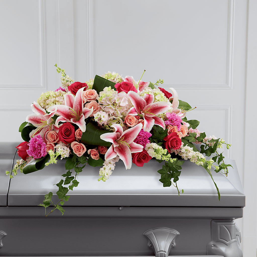 Splendid Grace Casket Spray – SOUTHERN TRADITIONS FLORAL & GIFTS, Swainsboro GA