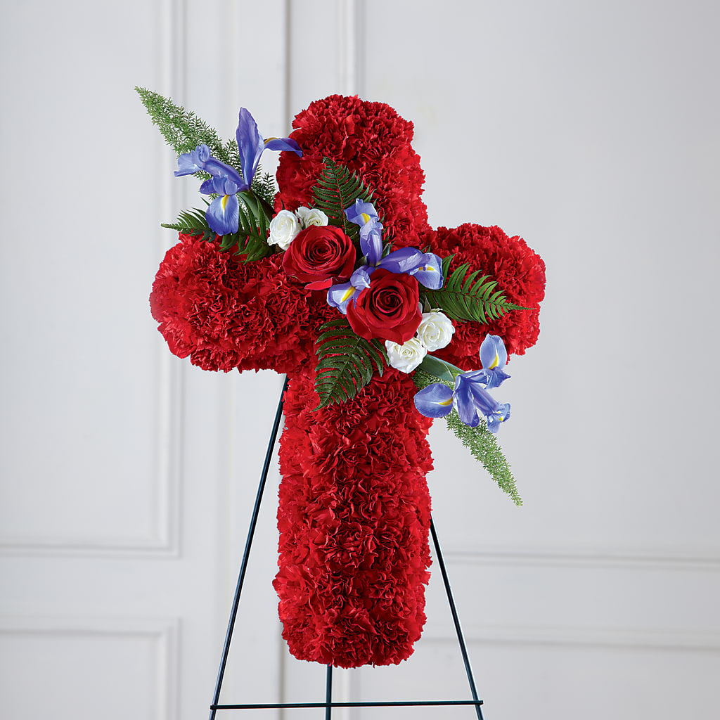 Faithful Hero Floral Cross – SOUTHERN TRADITIONS FLORAL & GIFTS, Swainsboro GA
