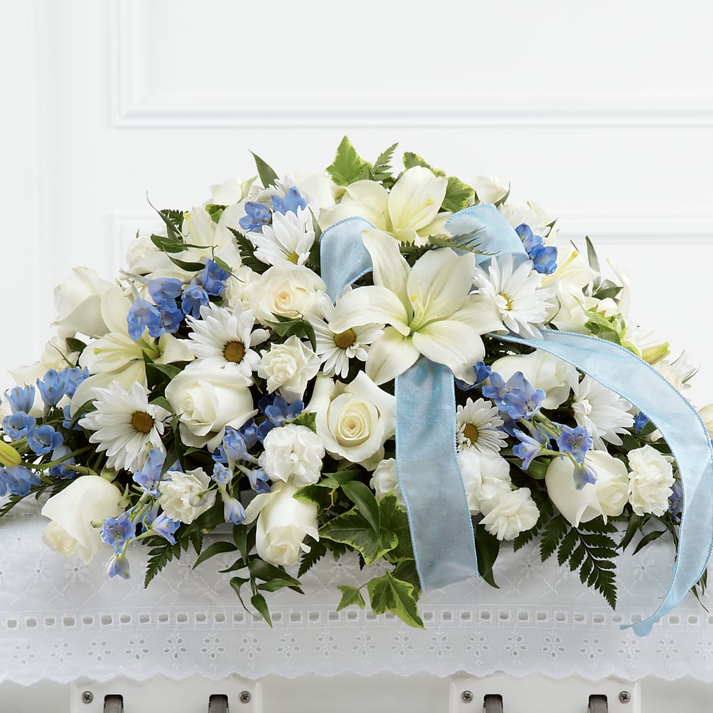 Tender Treasure Casket Spray – SOUTHERN TRADITIONS FLORAL & GIFTS, Swainsboro GA