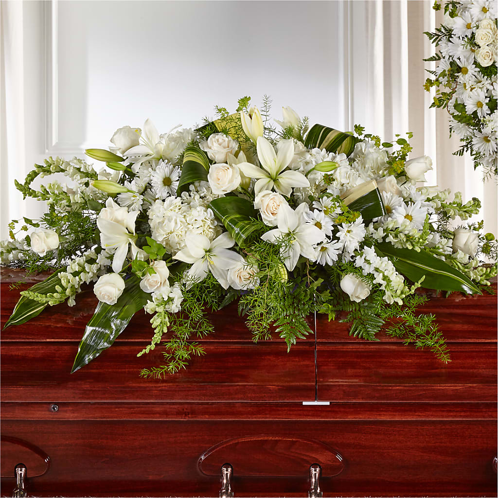 Abundance Casket Spray – SOUTHERN TRADITIONS FLORAL & GIFTS, Swainsboro GA