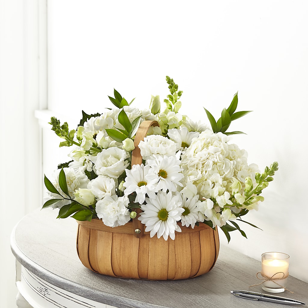 Pure Ivory Basket – SOUTHERN TRADITIONS FLORAL & GIFTS, Swainsboro GA
