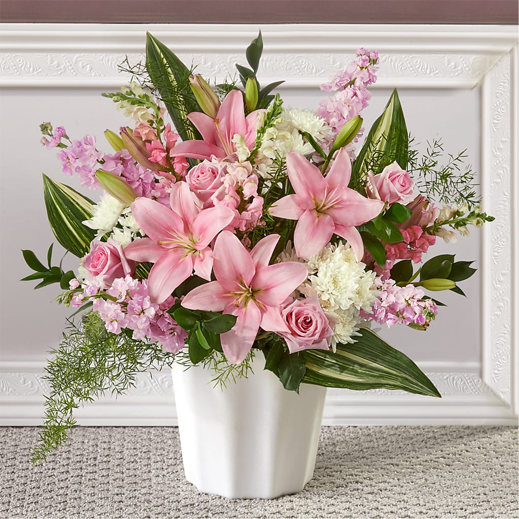 Simply Serene Floor Basket – SOUTHERN TRADITIONS FLORAL & GIFTS, Swainsboro GA