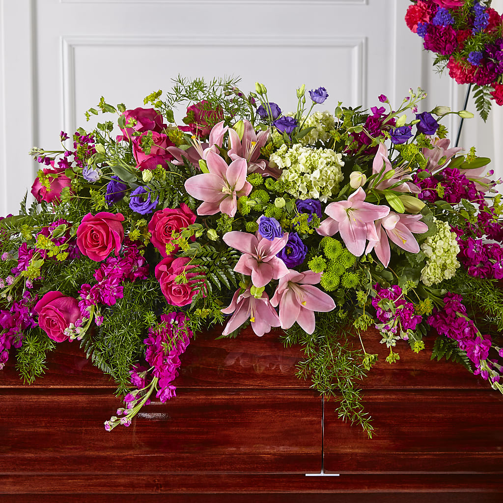 Radiant Tribute Casket Spray – SOUTHERN TRADITIONS FLORAL & GIFTS, Swainsboro GA