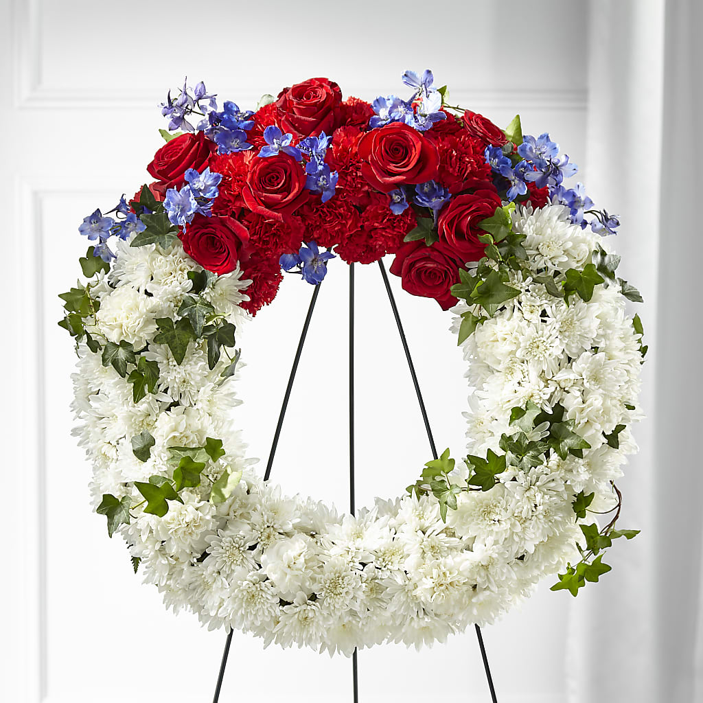 Patriotic Passion Wreath – SOUTHERN TRADITIONS FLORAL & GIFTS, Swainsboro GA