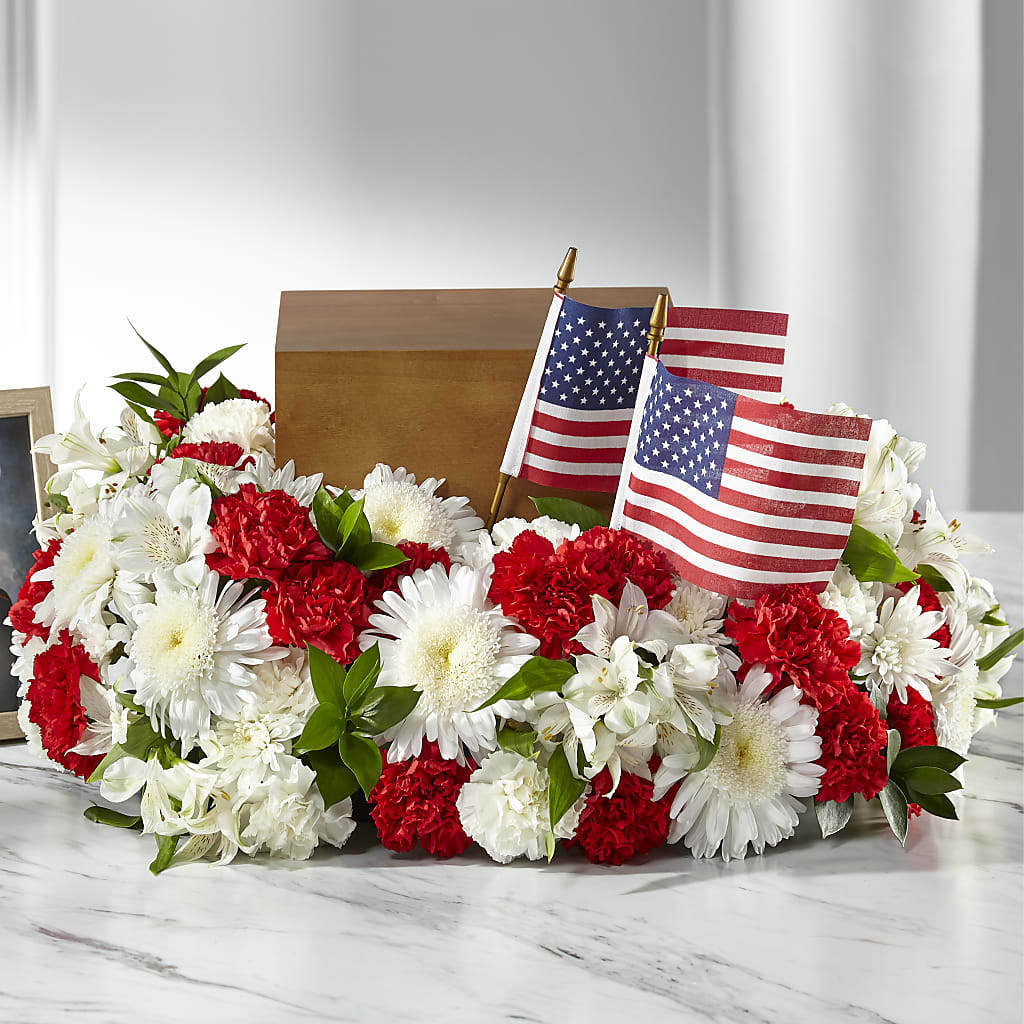 Spirit of Patriotism Cremation Adornment – SOUTHERN TRADITIONS FLORAL & GIFTS, Swainsboro GA