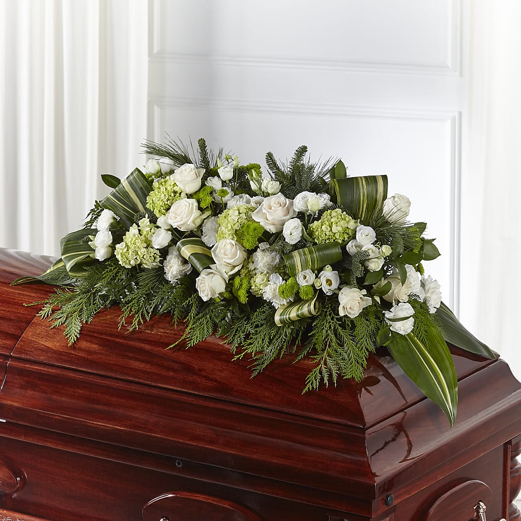 Hopeful Gesture Casket Spray – SOUTHERN TRADITIONS FLORAL & GIFTS, Swainsboro GA