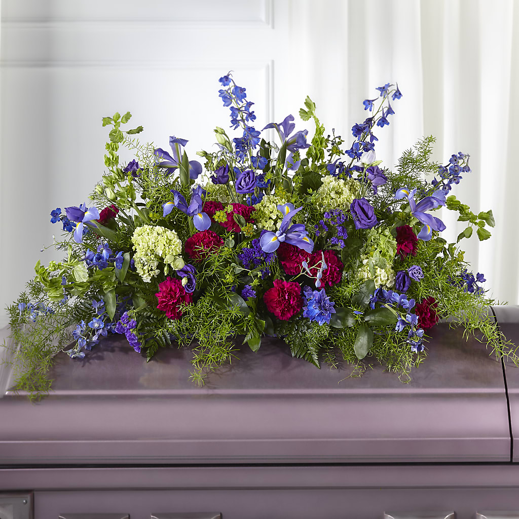 Always Treasured Casket Spray – SOUTHERN TRADITIONS FLORAL & GIFTS, Swainsboro GA
