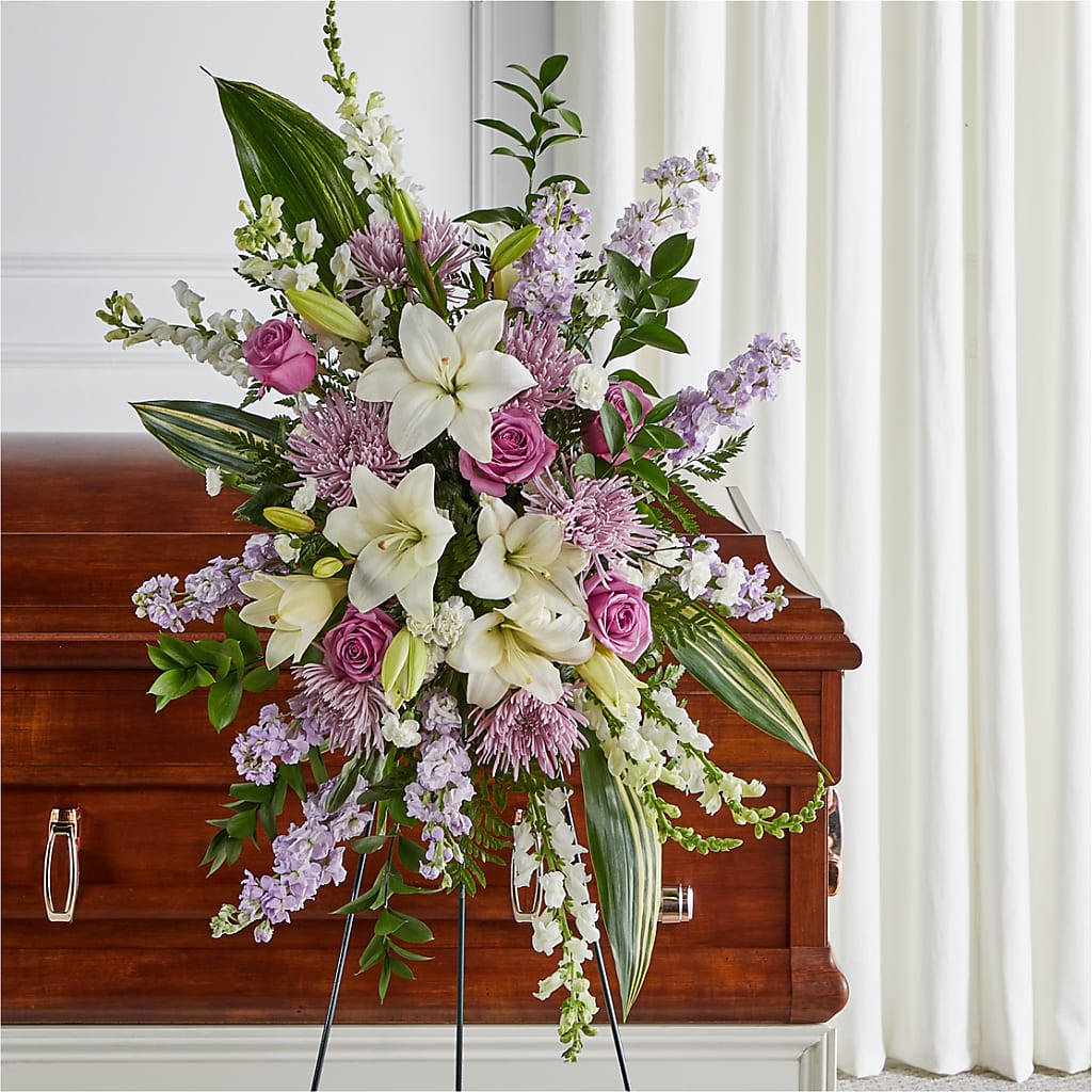 Grateful Hearts Standing Spray – SOUTHERN TRADITIONS FLORAL & GIFTS, Swainsboro GA