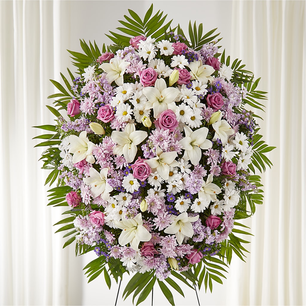 Surrounded by Love Standing Spray – SOUTHERN TRADITIONS FLORAL & GIFTS, Swainsboro GA