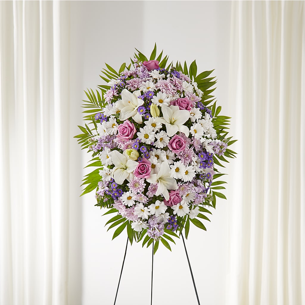 Surrounded by Love Standing Spray – SOUTHERN TRADITIONS FLORAL & GIFTS, Swainsboro GA