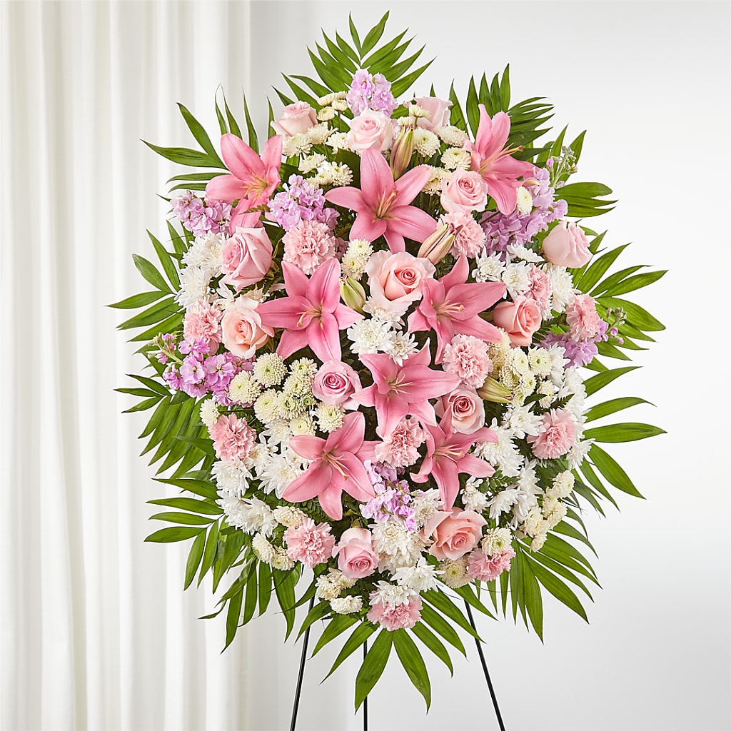 Offering Solace Standing Spray – SOUTHERN TRADITIONS FLORAL & GIFTS, Swainsboro GA