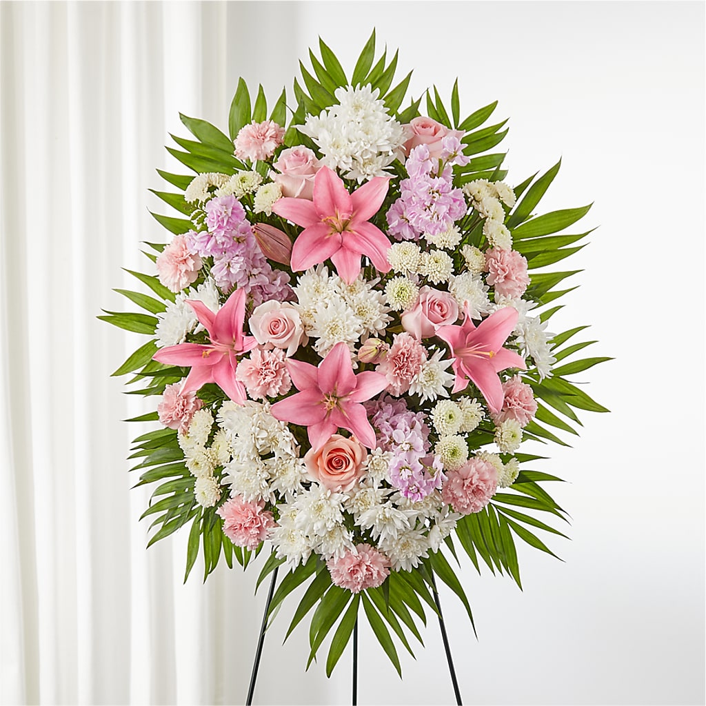 Offering Solace Standing Spray – SOUTHERN TRADITIONS FLORAL & GIFTS, Swainsboro GA