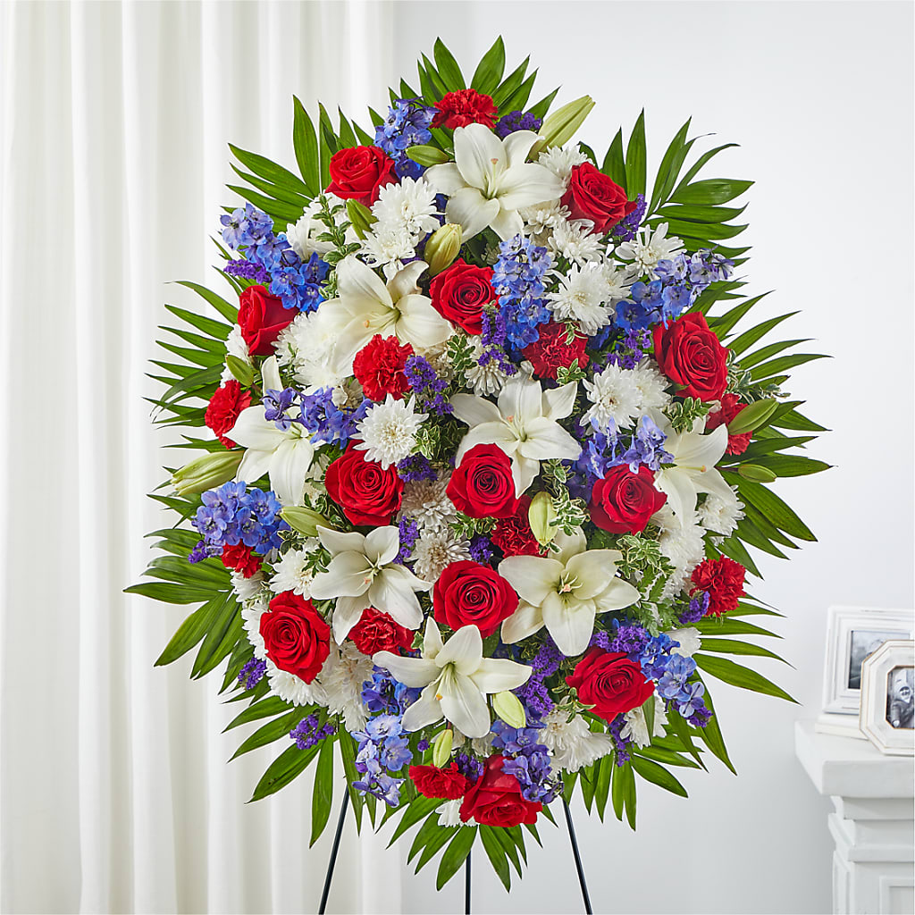 Cherished Service Standing Spray – SOUTHERN TRADITIONS FLORAL & GIFTS, Swainsboro GA