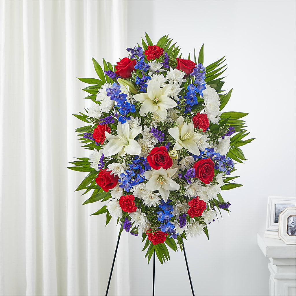 Cherished Service Standing Spray – SOUTHERN TRADITIONS FLORAL & GIFTS, Swainsboro GA