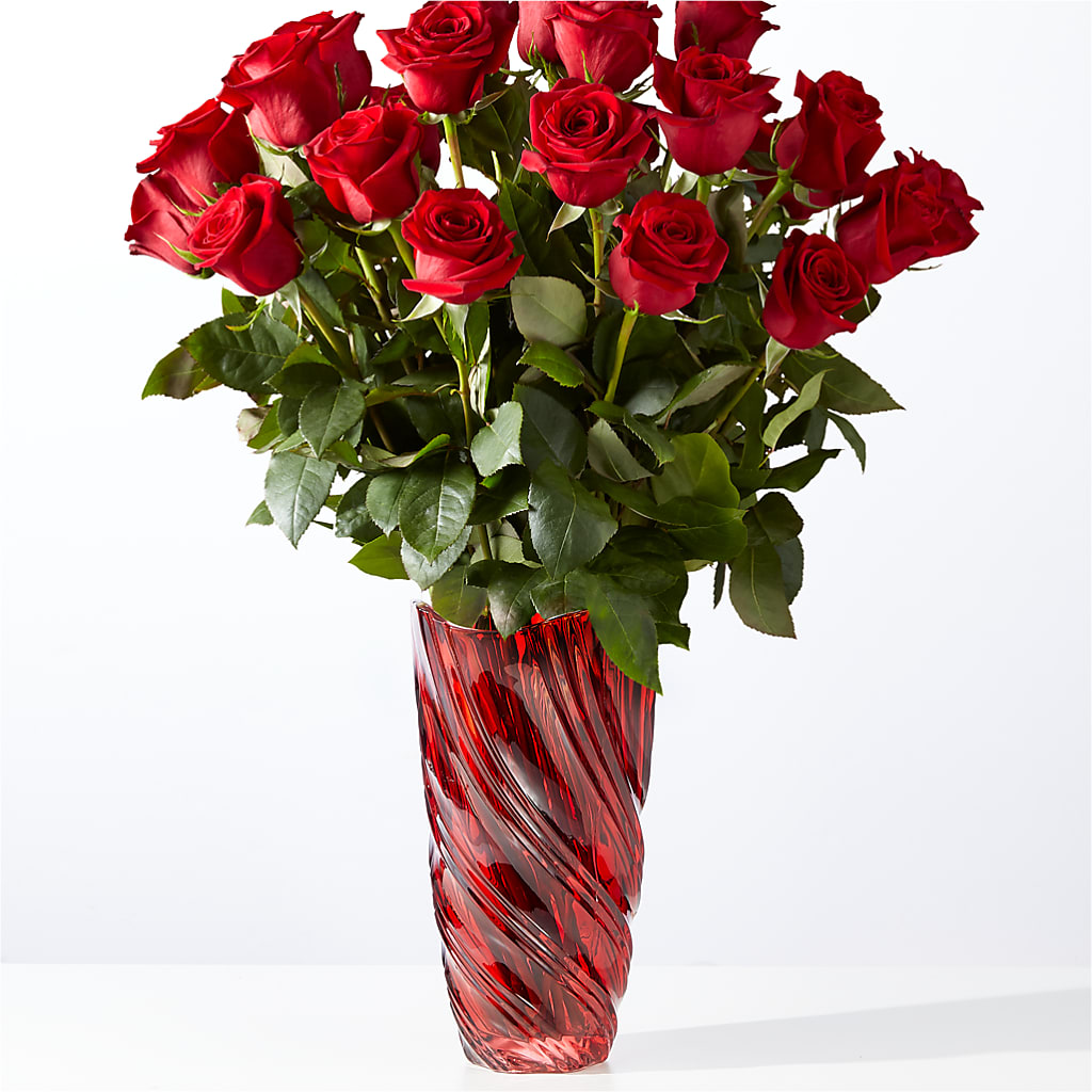 Classic Love Red Rose Bouquet with Luxe Swirl Vase – SOUTHERN TRADITIONS FLORAL & GIFTS, Swainsboro GA