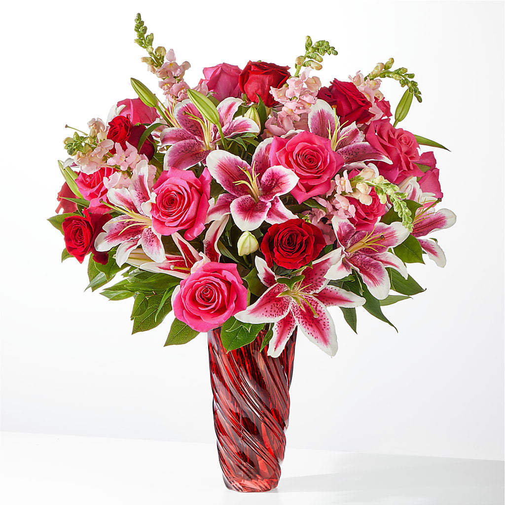 Always You Bouquet with Luxe Swirl Vase – SOUTHERN TRADITIONS FLORAL & GIFTS, Swainsboro GA
