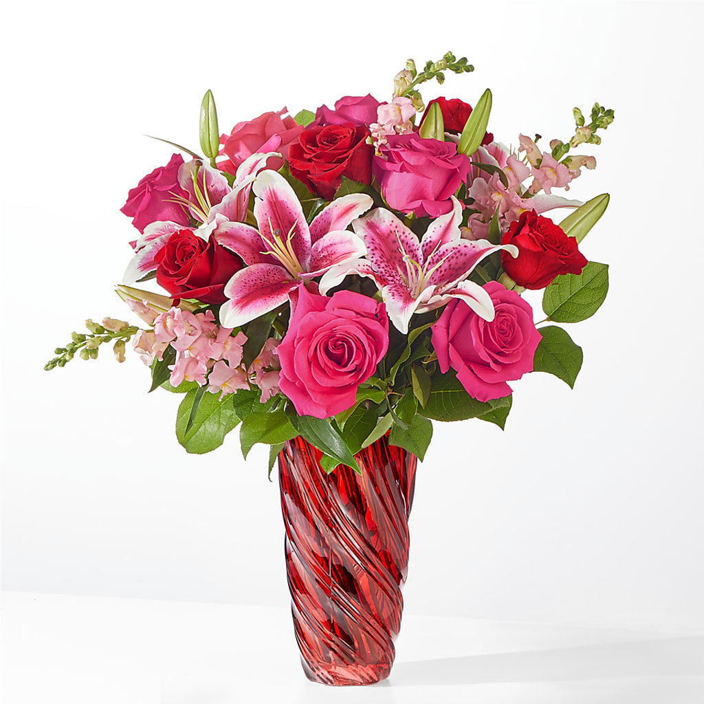 Always You Bouquet with Luxe Swirl Vase – SOUTHERN TRADITIONS FLORAL & GIFTS, Swainsboro GA