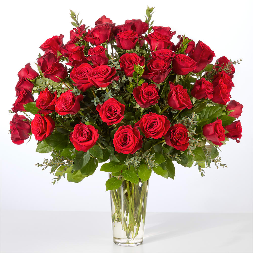 Forever Yours Fifty Stem Red Rose Bouquet – SOUTHERN TRADITIONS FLORAL & GIFTS, Swainsboro GA