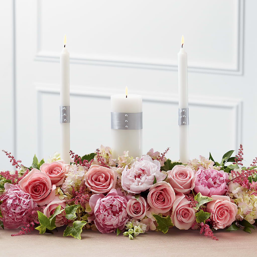 Worldwide Romance Unity Candle Arrangement – SOUTHERN TRADITIONS FLORAL & GIFTS, Swainsboro GA
