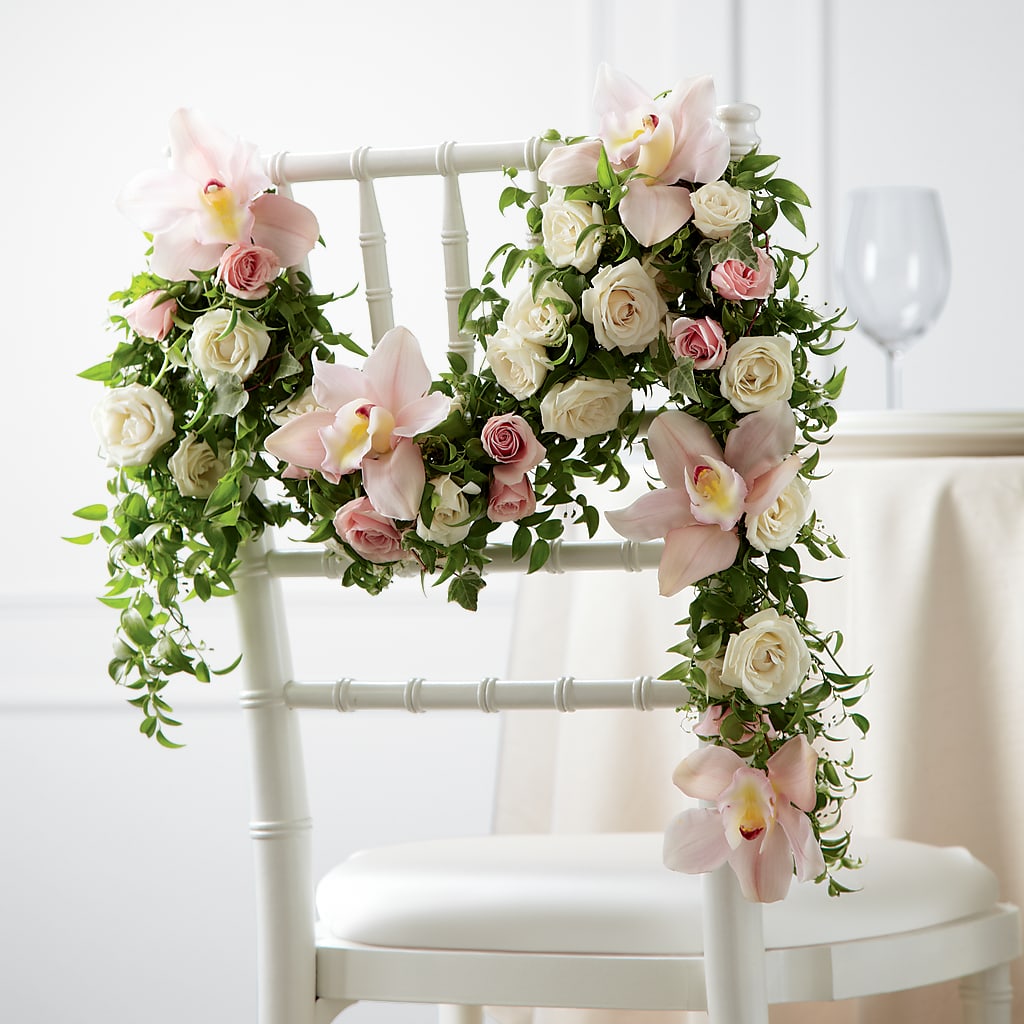 Orchid Rose Chair Décor – SOUTHERN TRADITIONS FLORAL & GIFTS, Swainsboro GA