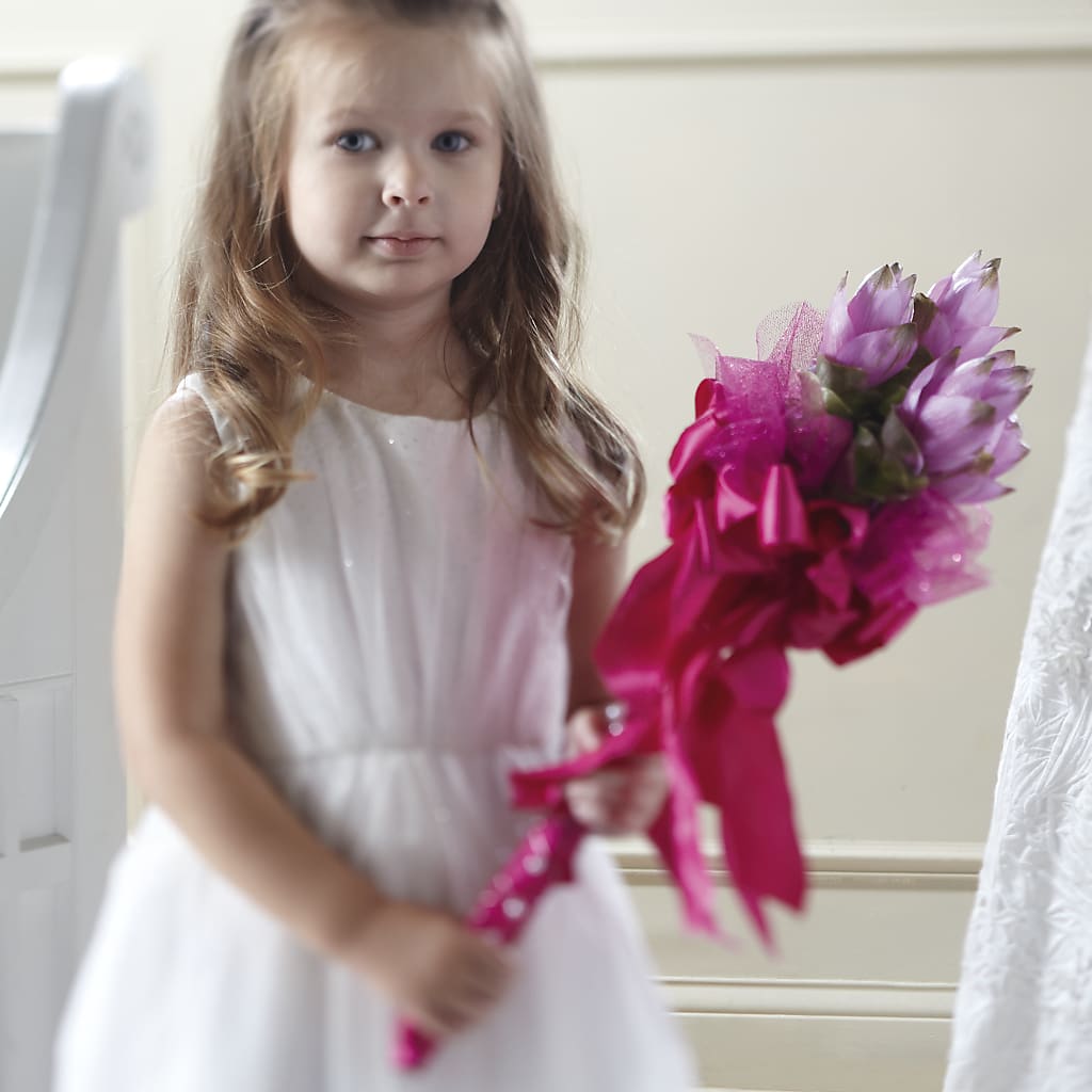 Sparkle Pink Flower Girl Bouquet – SOUTHERN TRADITIONS FLORAL & GIFTS, Swainsboro GA