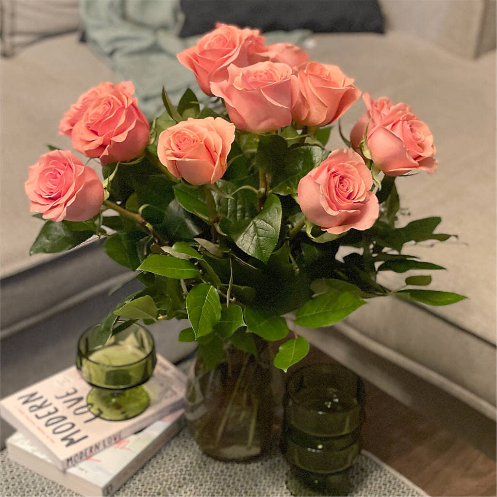 Long Stem Pink Rose Bouquet – SOUTHERN TRADITIONS FLORAL & GIFTS, Swainsboro GA