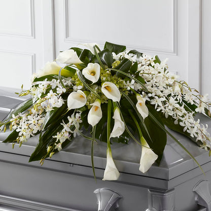 Angel Wings Casket Spray – SOUTHERN TRADITIONS FLORAL & GIFTS, Swainsboro GA
