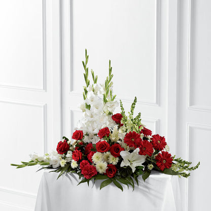 Crimson & White Arrangement – SOUTHERN TRADITIONS FLORAL & GIFTS, Swainsboro GA