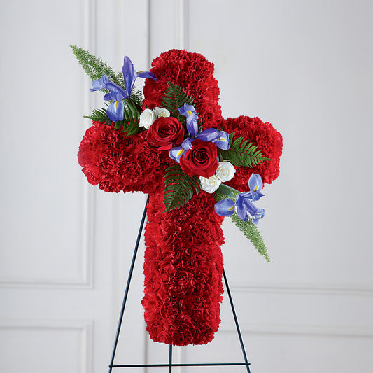 Faithful Hero Floral Cross – SOUTHERN TRADITIONS FLORAL & GIFTS, Swainsboro GA