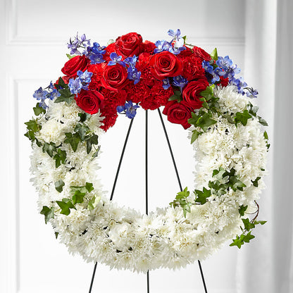 Patriotic Passion Wreath – SOUTHERN TRADITIONS FLORAL & GIFTS, Swainsboro GA