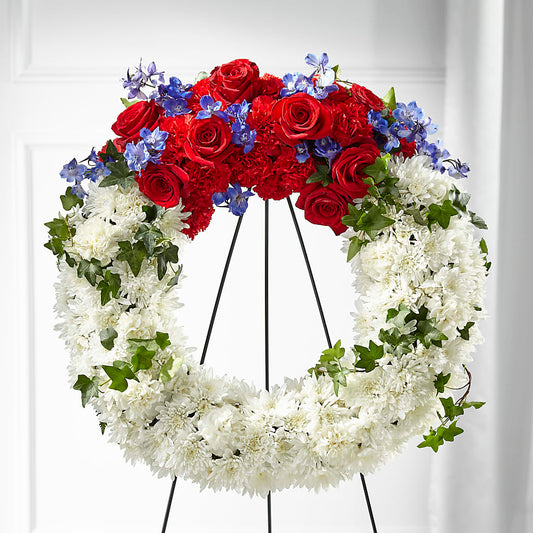 Patriotic Passion Wreath – SOUTHERN TRADITIONS FLORAL & GIFTS, Swainsboro GA