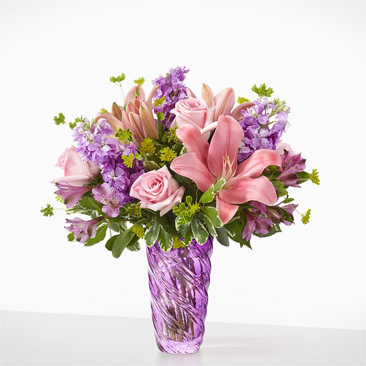 Precious Petals Bouquet with Luxe Swirl Vase – SOUTHERN TRADITIONS FLORAL & GIFTS, Swainsboro GA