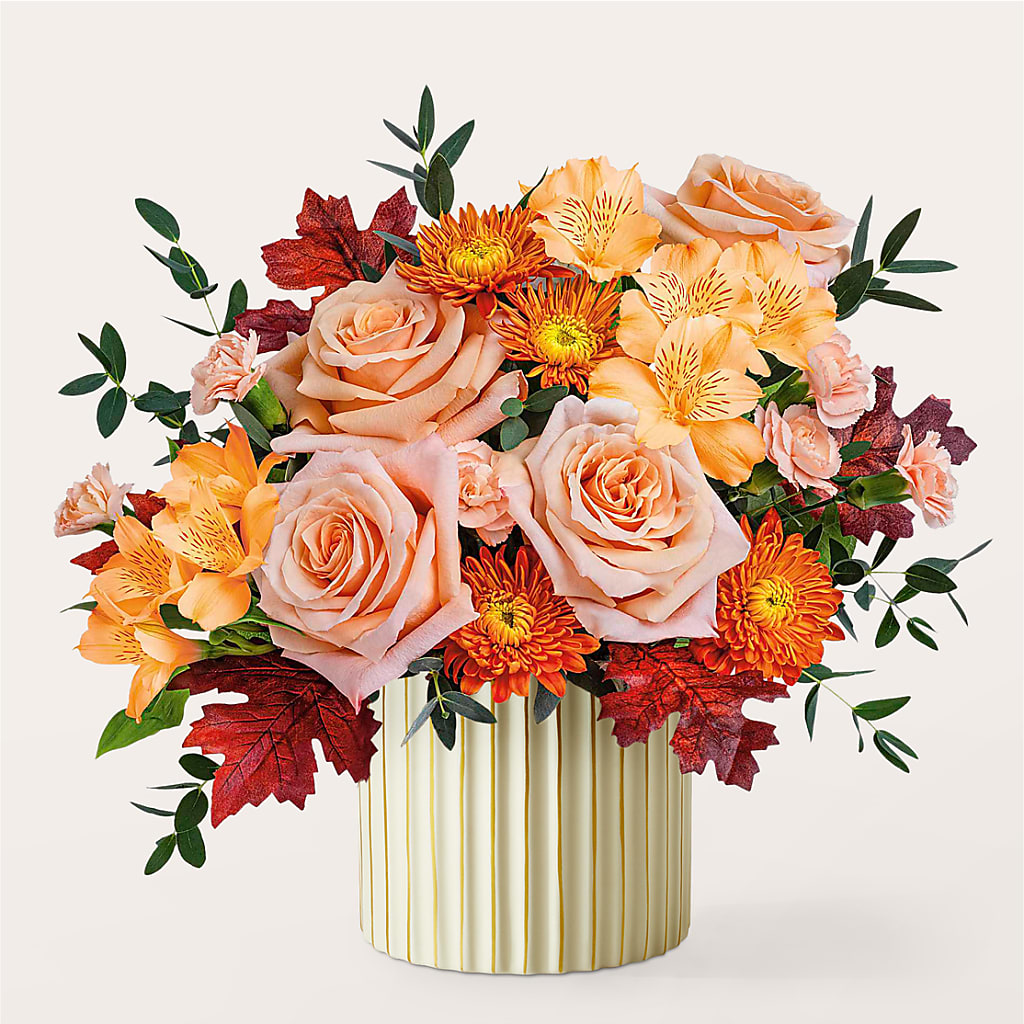 Spiced Latte Bouquet with Ivory Vase – SOUTHERN TRADITIONS FLORAL & GIFTS, Swainsboro GA