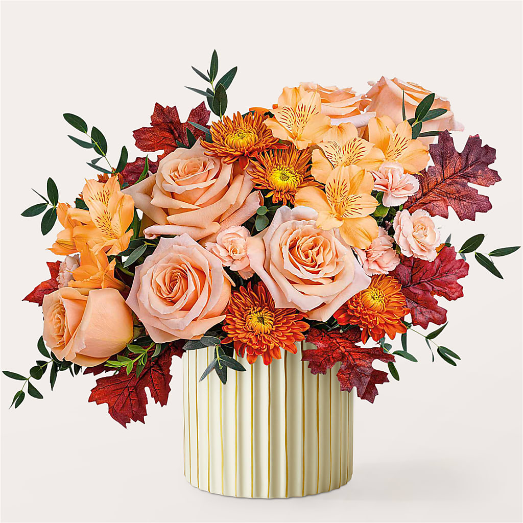 Spiced Latte Bouquet with Ivory Vase – SOUTHERN TRADITIONS FLORAL & GIFTS, Swainsboro GA