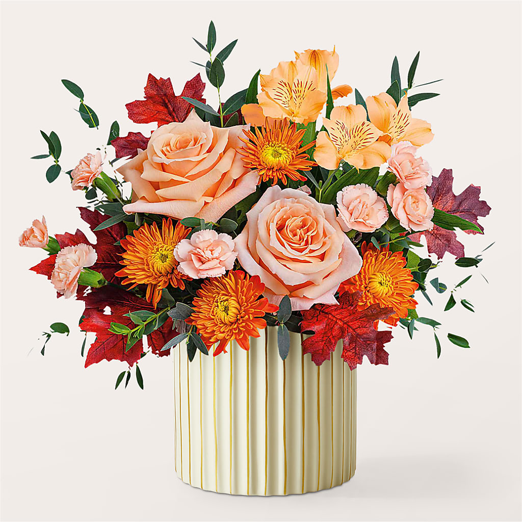Spiced Latte Bouquet with Ivory Vase – SOUTHERN TRADITIONS FLORAL & GIFTS, Swainsboro GA