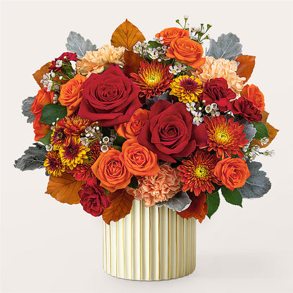 Merlot Bouquet with Ivory Vase – SOUTHERN TRADITIONS FLORAL & GIFTS, Swainsboro GA