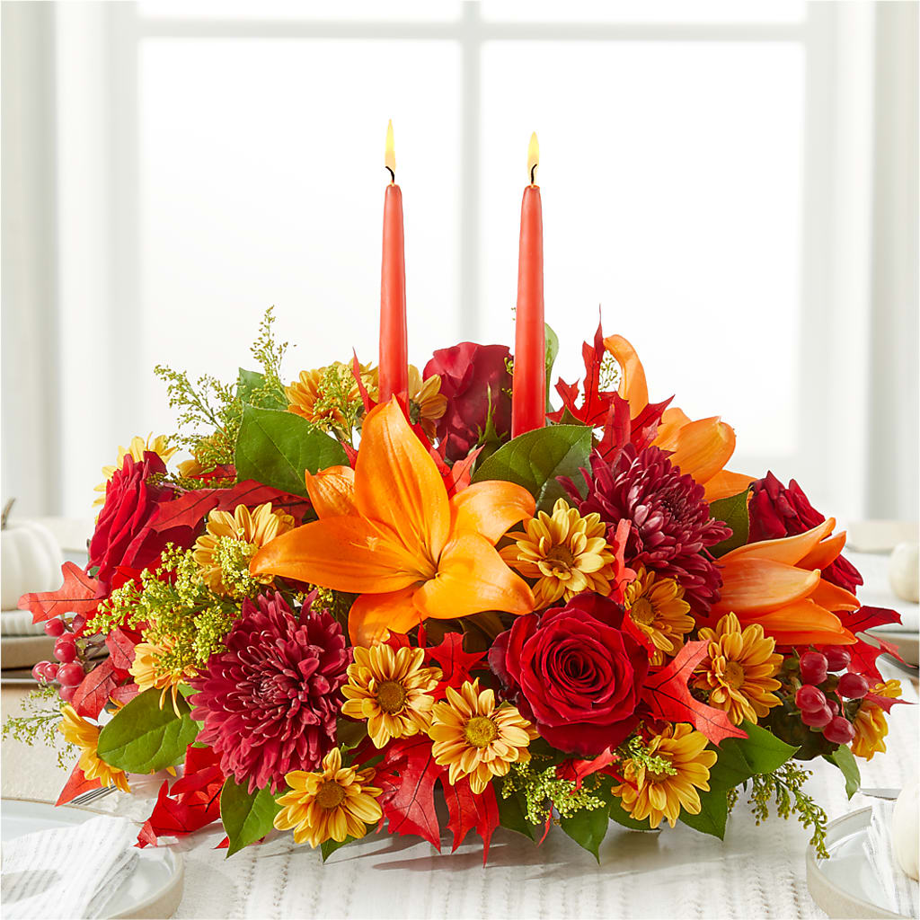 Autumn's Embrace Centerpiece – SOUTHERN TRADITIONS FLORAL & GIFTS, Swainsboro GA