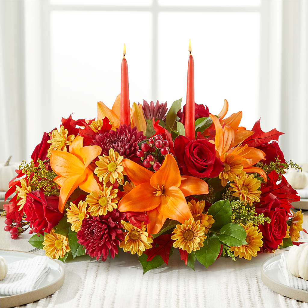 Autumn's Embrace Centerpiece – SOUTHERN TRADITIONS FLORAL & GIFTS, Swainsboro GA