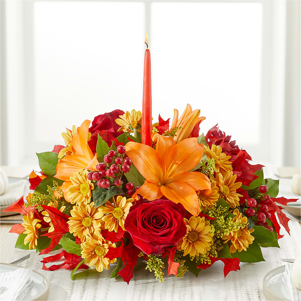Autumn's Embrace Centerpiece – SOUTHERN TRADITIONS FLORAL & GIFTS, Swainsboro GA